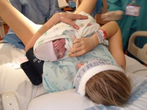 Painless childbirth labor contractions